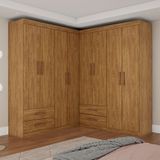Closet Casal Duplo Lu 8 Portas 4 Gavetas