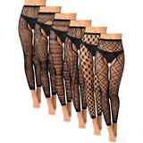 Meias Arrastão Skylety Para Mulheres Plus Size, 6 Pares