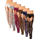 Meias Arrastão Skylety Para Mulheres Plus Size, 6 Pares