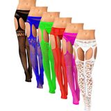 Meias Arrastão Skylety Para Mulheres Plus Size, 6 Pares