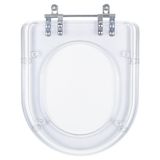 Assento Sanitario Poliester Carrara Transparente Para Vaso Deca