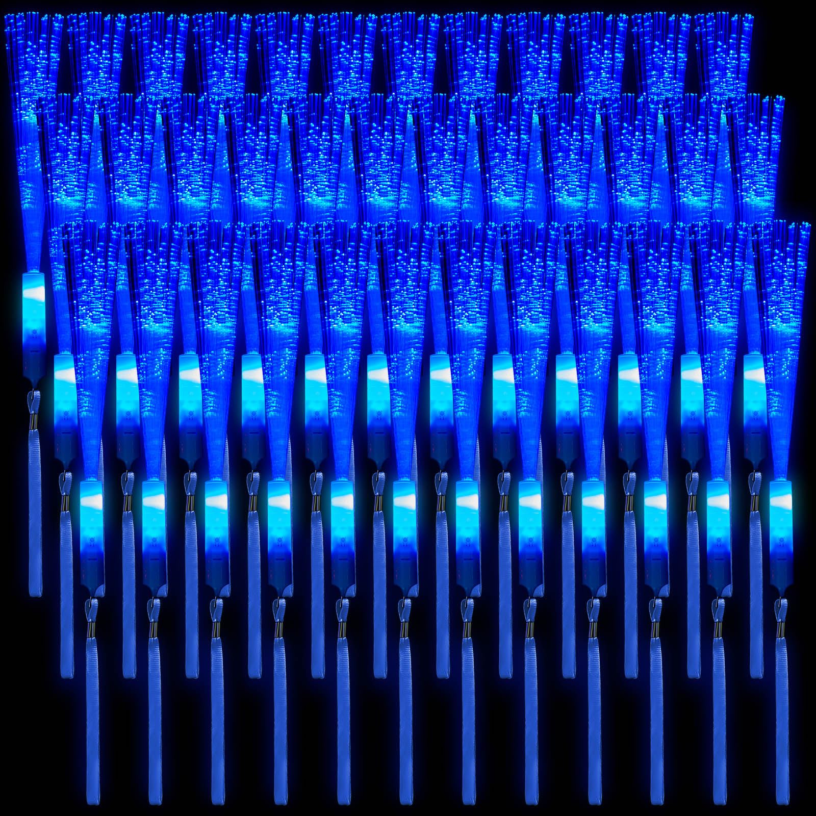 Glow Sticks Skylety Light Up Wands, Led De Fibra Óptica, Pacote Com 36 Unidades, Azul