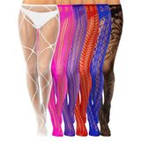Meias De Meia-calça Skylety, 6 Pares Femininas, Tamanho Grande, L-xxxl