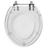 Assento Sanitario Poliester Diamantina Transparente Para Vaso Icasa