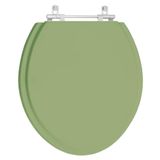 Assento Sanitario Poliéster Convencional Oval Verde Malva Para Vaso Deca