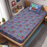 Jogo De Cama Solteiro Vingadores Malha 70% Algodão 30% Poliéster Avengers Evergreen/blue