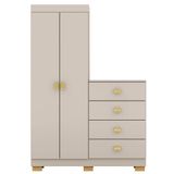 Comoda Roupeiro 120 Cm 2 Portas Cris 20034 Fendi Vlr