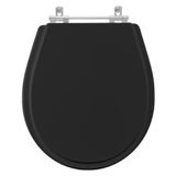 Assento Sanitario Poliester Avalon Preto Para Vaso Ideal Standard