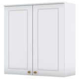 Armario Aereo 2 Portas Mdf 80 Cm Americana C356 Branco Henn