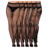 Meias De Meia-calça Skylety Fishnet Thigh Lingerie X6