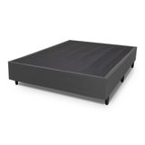 Base Box Casal Prince Sued 1,38x1,87x0,32 Cinza