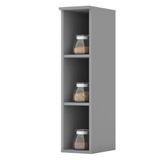Armario Aereo Com Nicho Mdf 20 Cm Americana C360 Cinza Henn