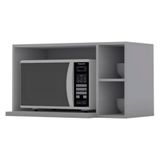 Armario Aereo Para Microondas Mdf 80 Cm Americana C557 Cinza Henn