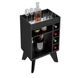 Aparador Adega Bar 4 Nichos 72x45 Cm Dri 4139 Preto Arly