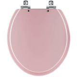 Assento Sanitário Soft Close Convencional Oval Rosa Para Todos Os Fabricantes