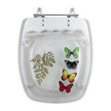 Tampa De Vaso Acrílico Decorado Amarilis Transparente Para Bacia Fiori