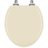 Assento Sanitário Soft Close Convencional Oval Marfim Para Vaso Hervy