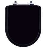 Tampa De Vaso Acrilico Carrara Preto Fosco Para Bacia Deca 6lpf