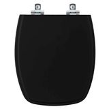 Assento Sanitário Soft Close Valentina Preto Para Vaso Santamarina