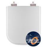 Assento Sanitário Poliéster Antibacteriano Soft Close Stillo Branco Para Vaso Docol