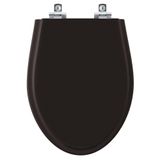 Assento Sanitário Soft Close Alpinia Preto Para Vaso Fiori