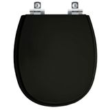 Assento Sanitário Soft Close Alamo Preto Para Vaso Santa Clara