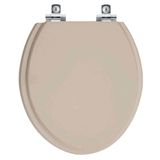 Assento Sanitário Soft Close Convencional Oval Bege Saara Para Vaso Deca