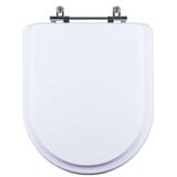 Assento Sanitário Tampa De Vaso Branco Mdf Laqueado Carrara Para Bacia Deca