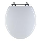 Assento Sanitário Tampa De Vaso Branco Mdf Laqueado Azalea Para Bacia Celite