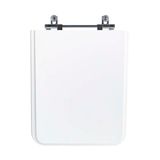 Assento Sanitário Tampa De Vaso Branco Mdf Laqueado Square Para Bacia Incepa
