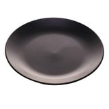 Prato Raso De Ceramica Cronus Preto 27cm - Lyor