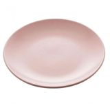 Prato De Mesa 27 Cm Raso Ceramica Cronus Rosa - Lyor