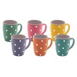 Caneca Xicara Porcelana Colorida 280 Ml Dots - Lyor