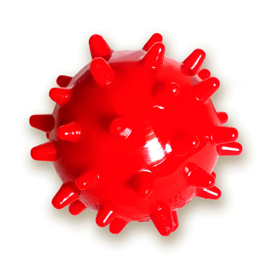 Brinquedo São Benedito Pet Bola Maciça Com Cravo Vermelha Para Cães - P