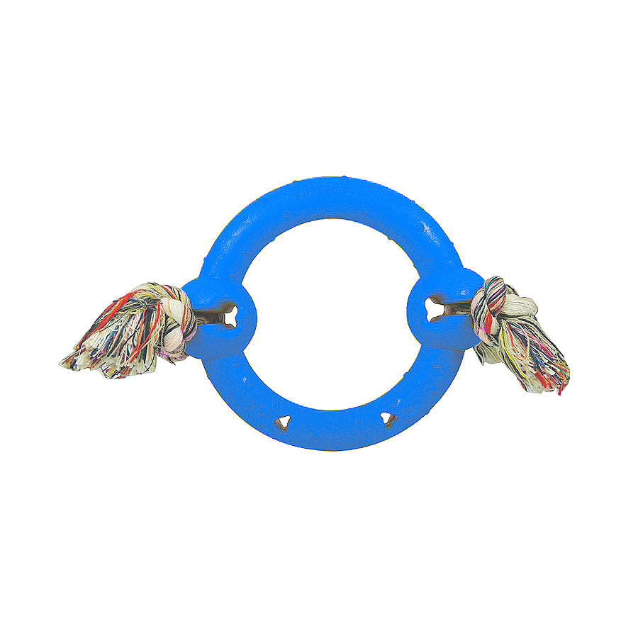Brinquedo Furacão Pet Anel Com Corda Azul Para Cães