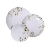 Jogo De Pratos Tramontina Magnólia Em Porcelana Decorada 12 Peças