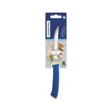 Faca Para Churrasco Tramontina Felice Com Lâmina Em Aço Inox Com Fio Liso E Cabo De Polipropileno Azul 5 Polegada