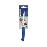 Faca Para Churrasco Tramontina Felice Com Lâmina Em Aço Inox Com Fio Liso E Cabo De Polipropileno Azul 5 Polegada