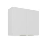 Armário Aéreo Duplo Itatiaia Renova Com 2 Portas, 1 Prateleira E 80cm De Largura - Branco Neve
