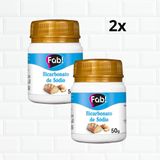 Kit 2 Bicarbonato De Sódio 50g Fab Confeitaria Fermento