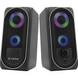 Caixa De Som Gamer Multimídia Fortrek Black Hawk Rgb Preta