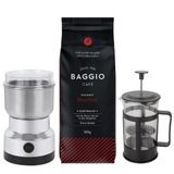 Café Bourbon Em Grãos 500g Prensa Francesa 600ml Moedor Inox