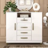 Cômoda Angra 2 Portas 4 Gavetas 109x99x40cm Branco