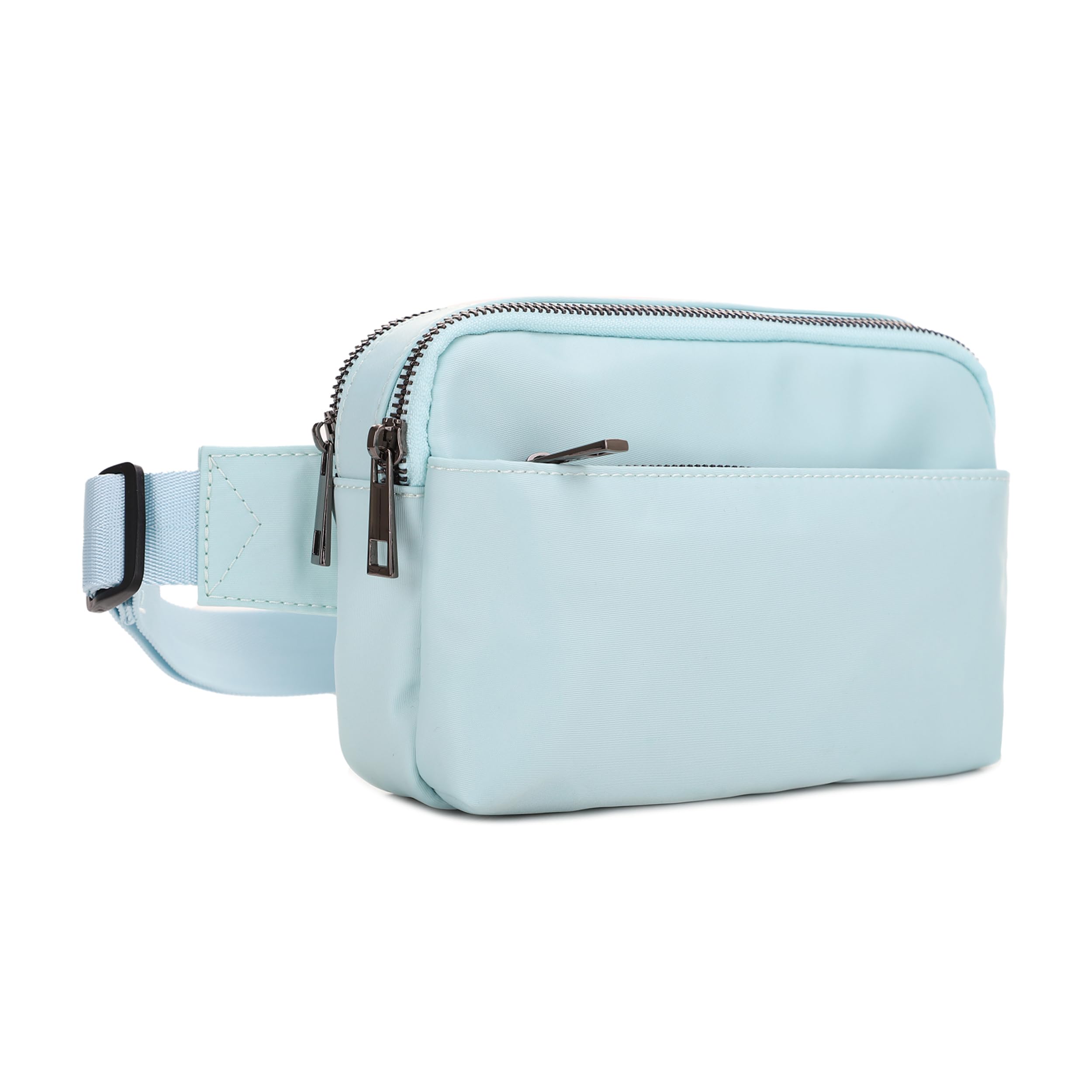 Pacote De Cintura Jessie &amp; James Crossbody De Nylon Azul Claro