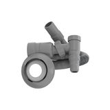 Kit Adaptador Articulado Blukit Para Saída De Máquina De Lavar Roupa/louça Com Mangueira 2,2m Cinza 030459