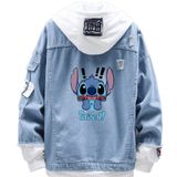 Jaqueta Jeans Sanmu Casual Style Com Estampa Digital Stitch Smile