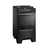 Fogão Continental 4 Bocas Fc4gb Com Mesa De Vidro, Forno Eco Turbo E Grades De Ferro Fundido