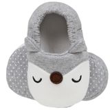 Pantufa De Raposa Infantil Antiderrapante 12 A 18 Meses Cinza 17021 - Buba