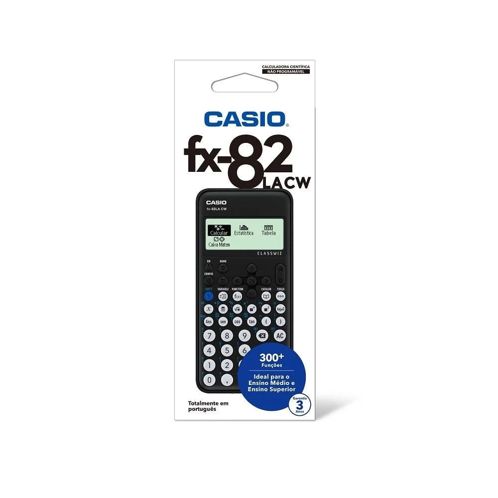 Calculadora Cientifica Com 300 Funcoes Casio Fx-82lacw Pt-br Cor