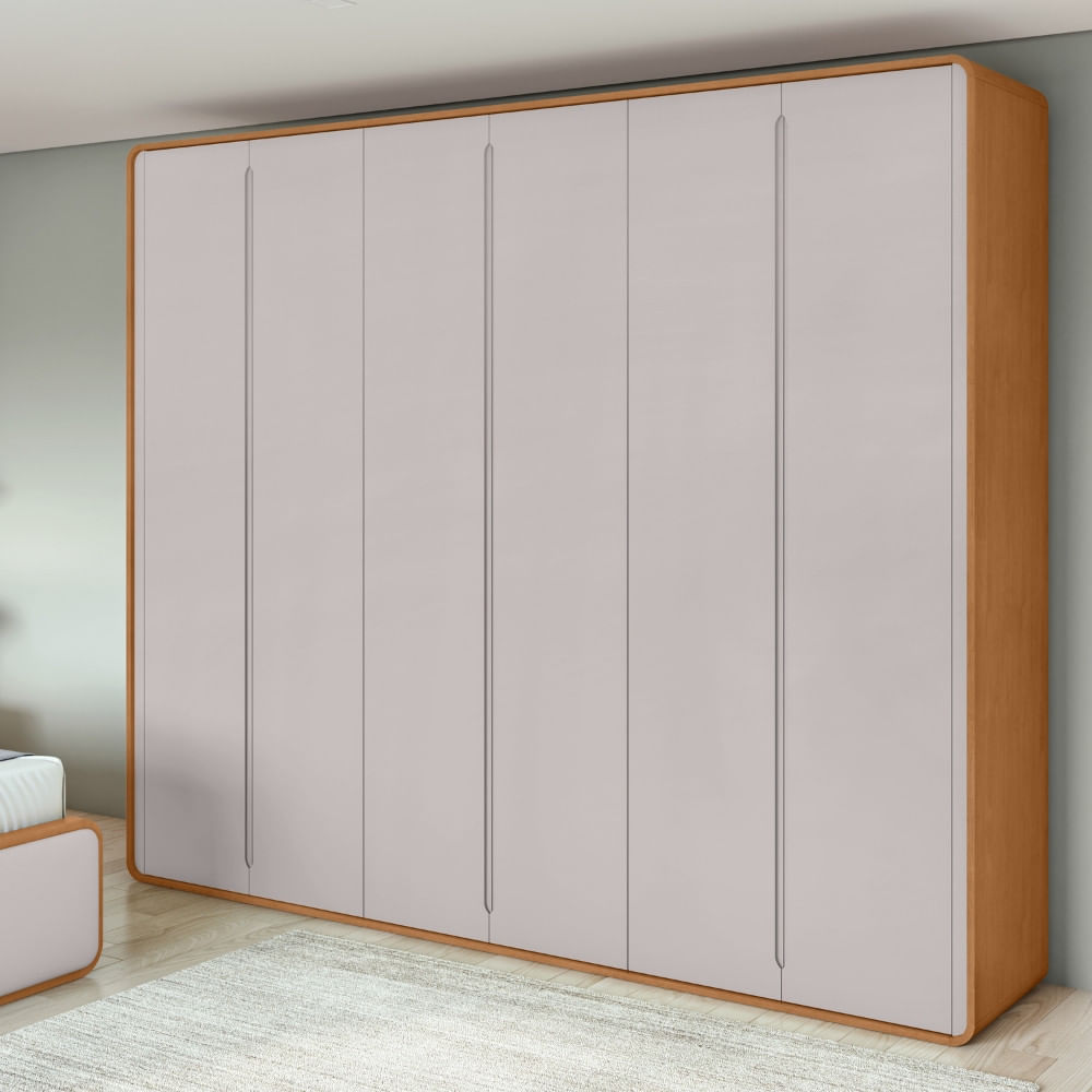 Guarda Roupa Casal 6 Portas Mdf Loop Lopas